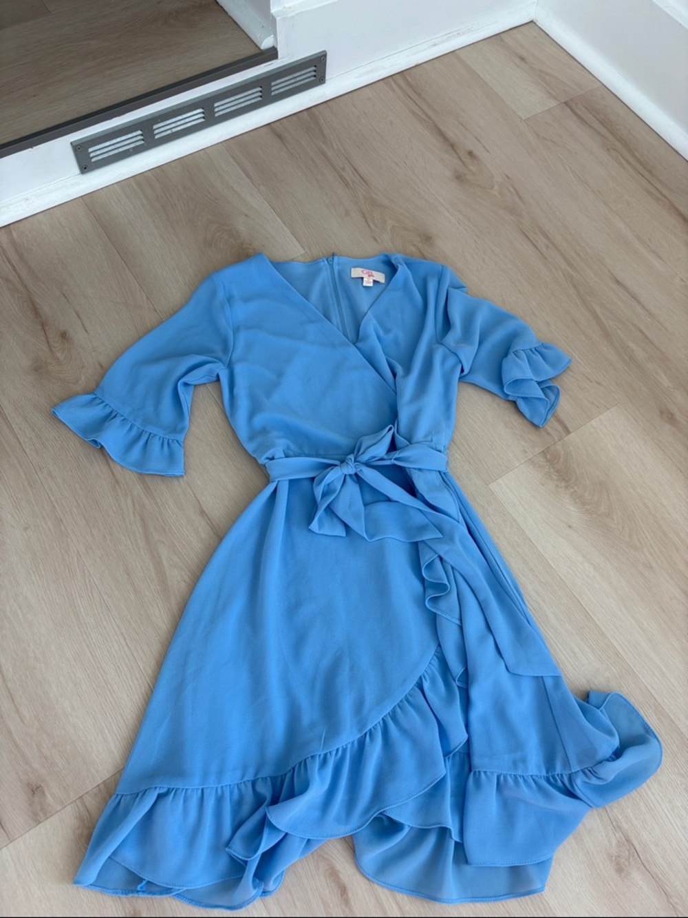 GB girls Sky Blue Dress with Zip Back